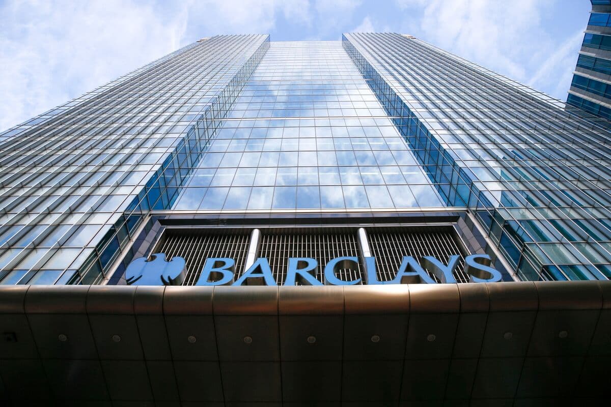 Barclays logo accompanying coverage of its technology-led workforce reductions