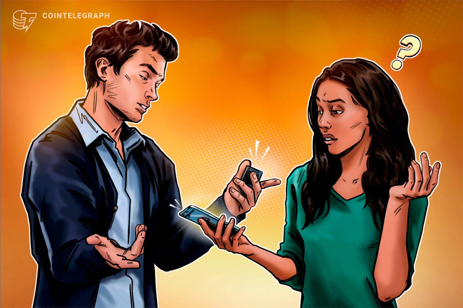 A Keystone hardware cryptocurrency wallet on a dark surface with warning iconography suggesting a security breach