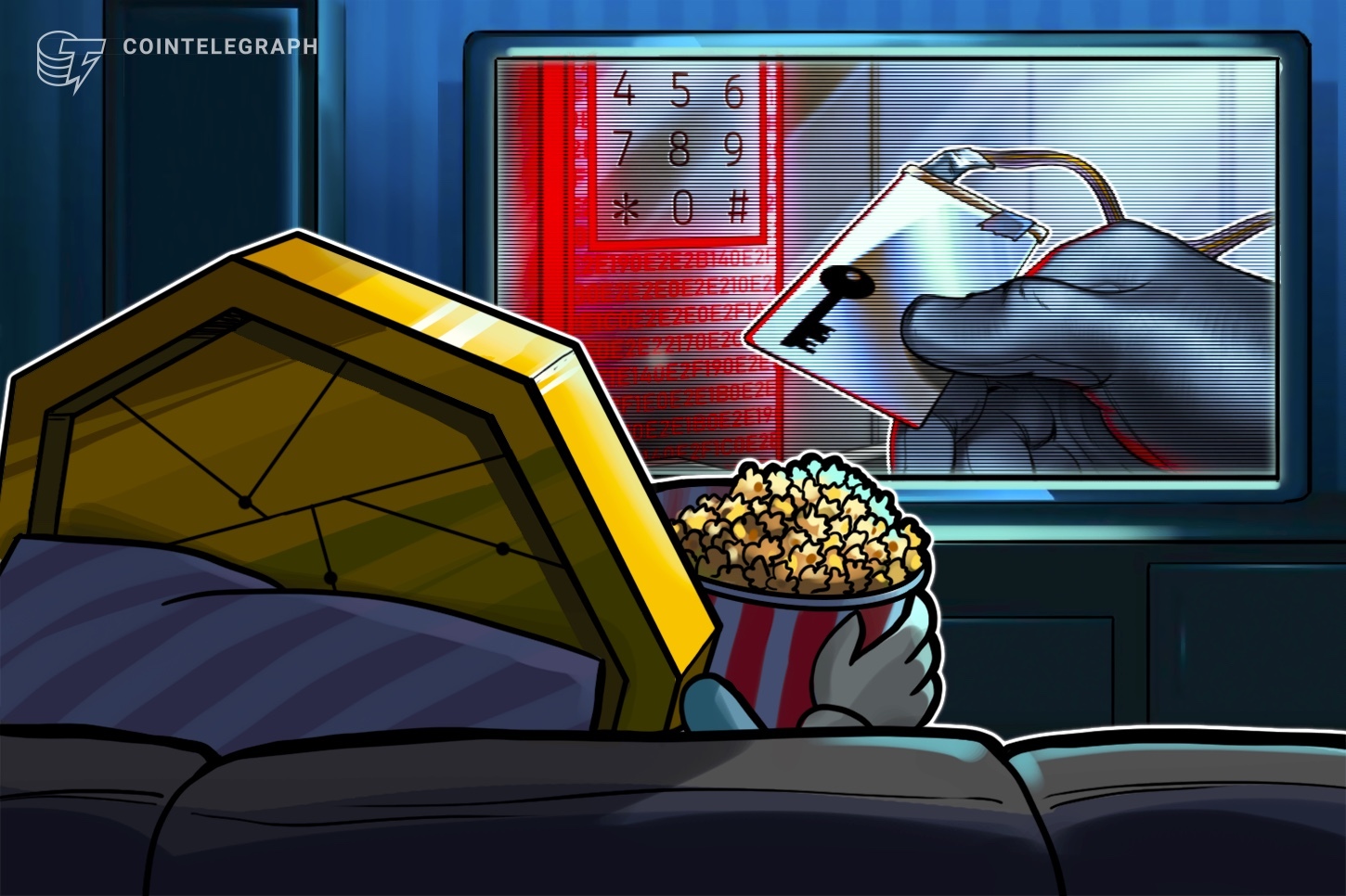 Illustration of cryptocurrency wallets linked to an automated trading bot