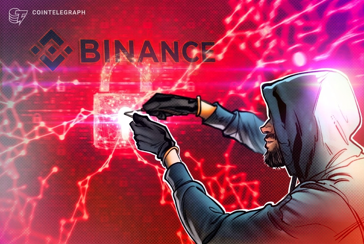 Digital illustration of a cryptocurrency security breach with glowing network nodes and a padlock symbol.