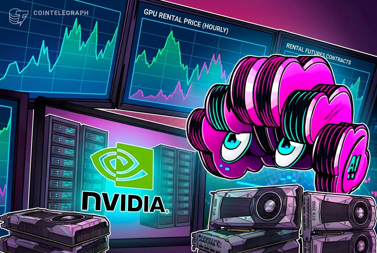 Illustration of GPU hardware representing AI computing capacity and rental-price trading