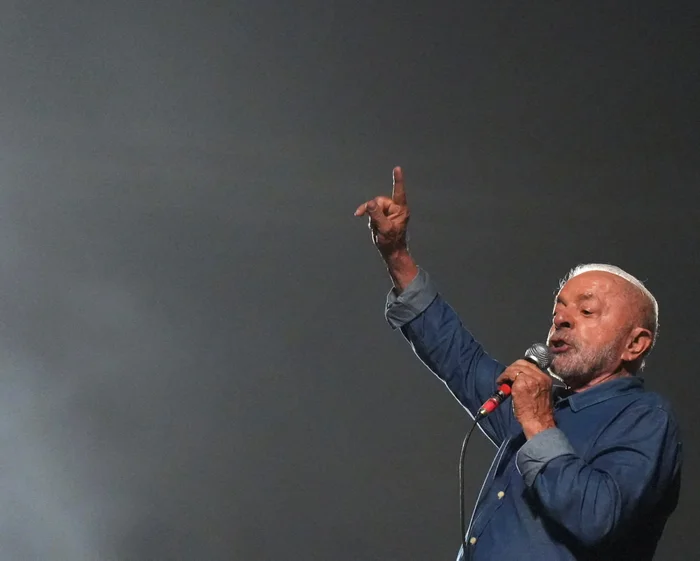 Luiz Inácio Lula da Silva addresses supporters after winning Brazil’s presidential runoff.
