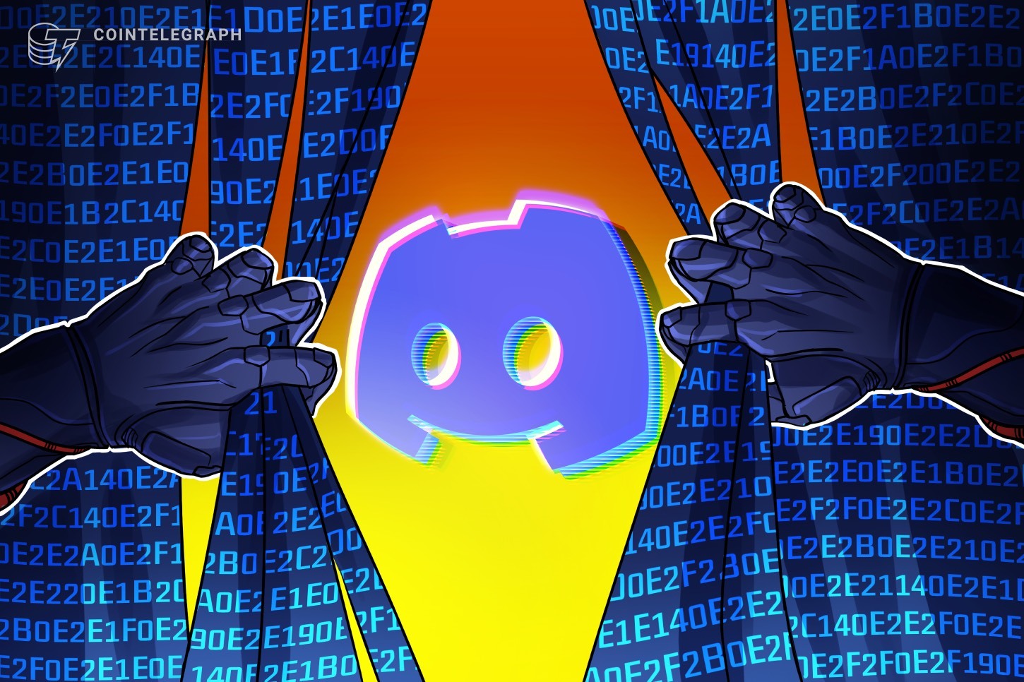 Discord logo on a smartphone screen with a Google search interface visible in the background