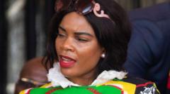 Marry Mubaiwa outside Harare court after being removed from remand in her attempted murder case