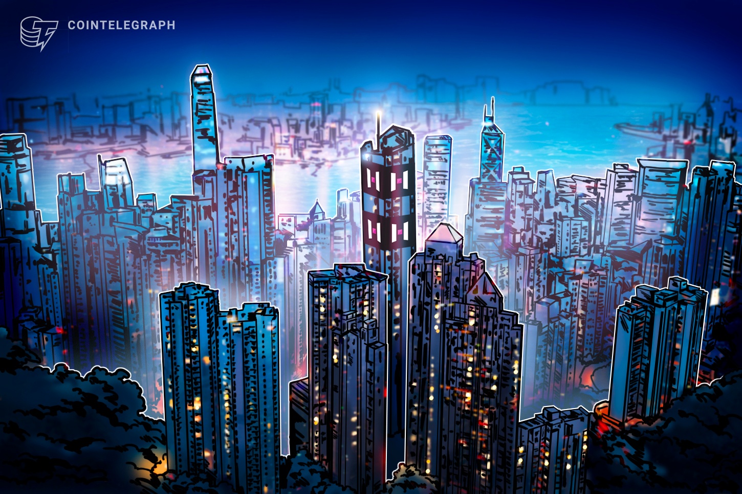 Illustration of Hong Kong dollar stablecoin payments using a smartphone