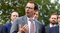 Anthropic chief executive Dario Amodei speaking to reporters outside the White House