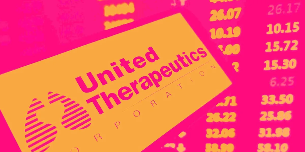 Financial stock chart displaying medical and healthcare sector market trends on an electronic trading display