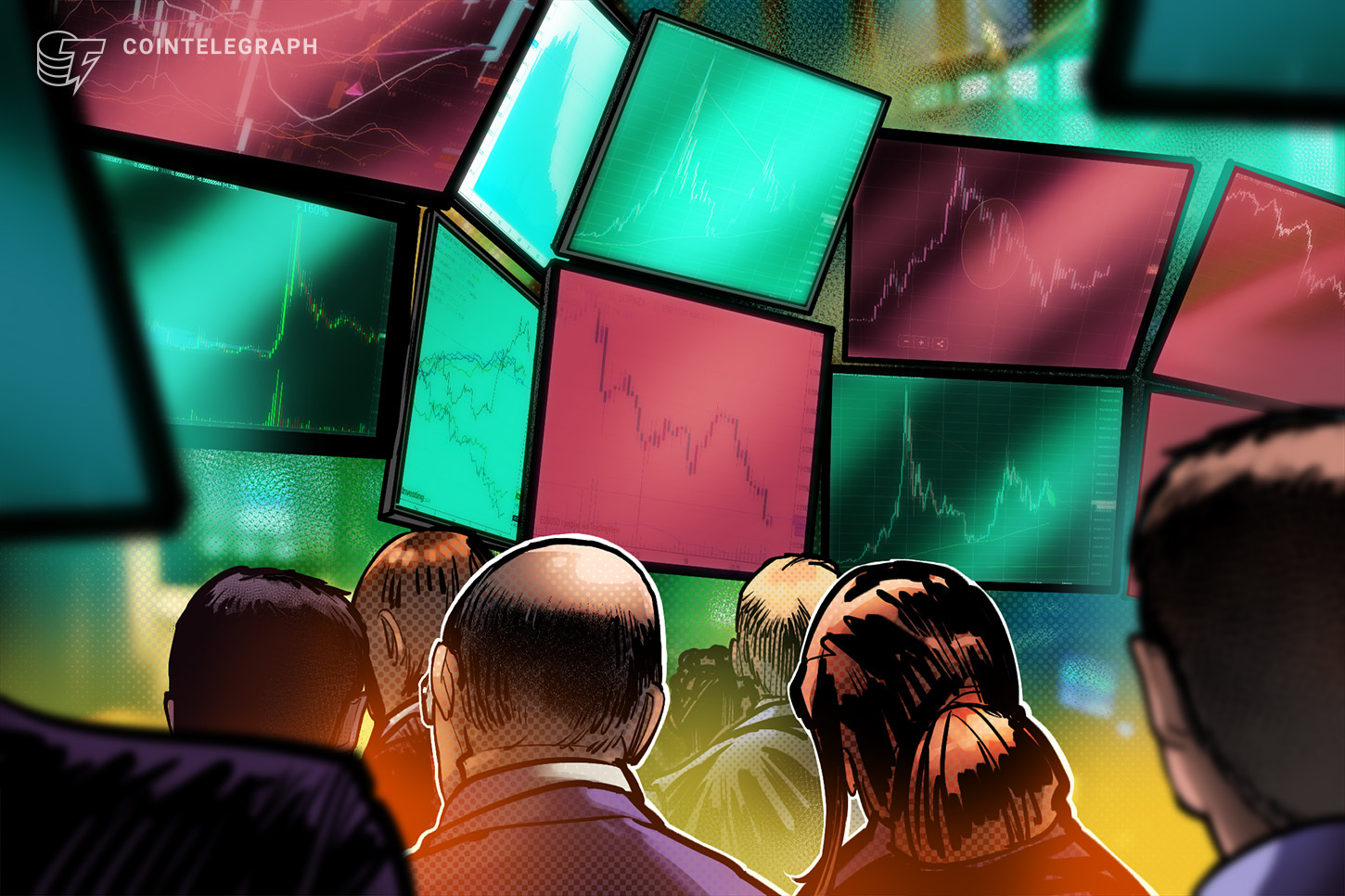 Digital representation of stock certificates overlaid on a blockchain network, symbolizing tokenized equity trading