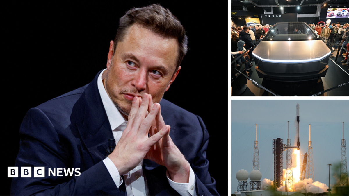 Illustration for: Why is Elon Musk plotting a mega-merger of SpaceX and Tesla?