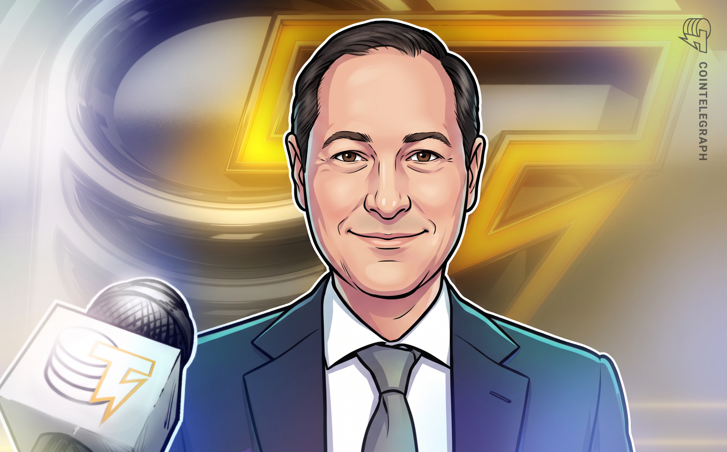 Conceptual illustration of cryptocurrency networks connected to artificial intelligence agents
