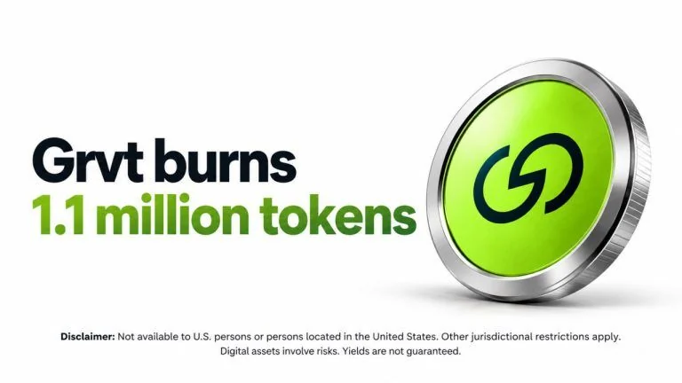 Illustration of a token burn accompanying Grvt’s planned earning and trading product rollout