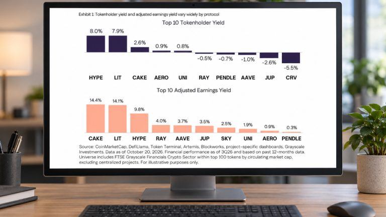 Digital asset valuation chart illustrating cryptocurrency token inflation and holder returns.