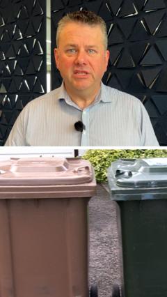 Household rubbish and recyclable materials awaiting collection in Scotland