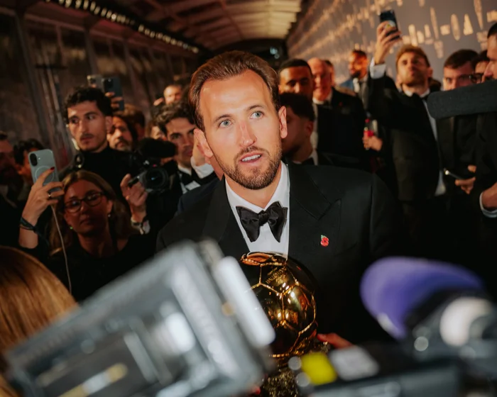 The Ballon d'Or trophy presented at the annual football awards ceremony.