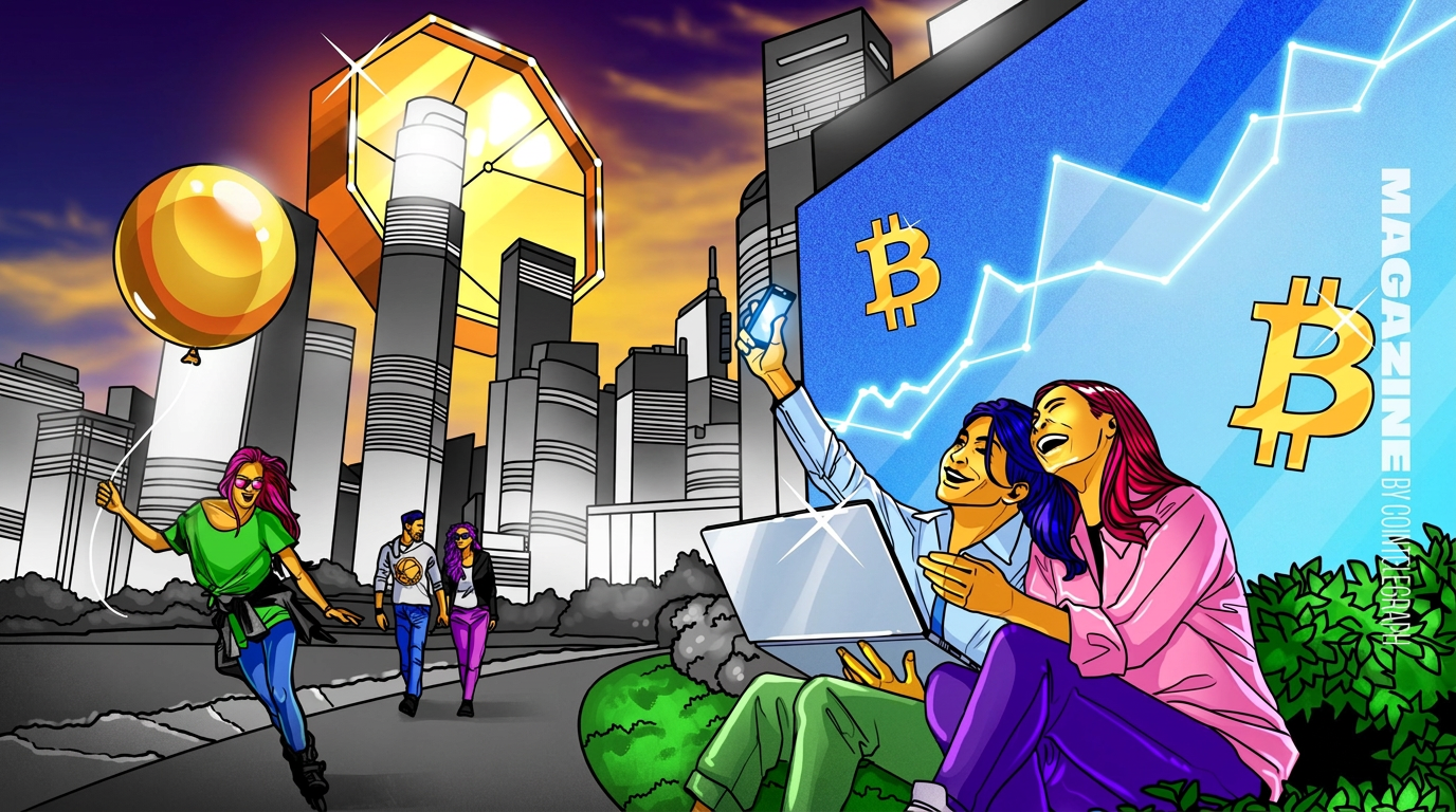 Illustration representing Bitcoin's 18th anniversary alongside technological and cybersecurity concepts.