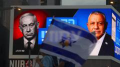 Voters queue outside a polling station in Tel Aviv on Israeli general election day, October 2026