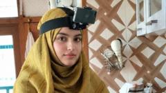 A worker wearing a head-mounted camera while performing manual labor tasks