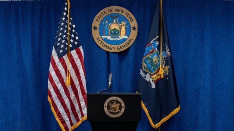 The New York State Office of the Attorney General building in Manhattan.