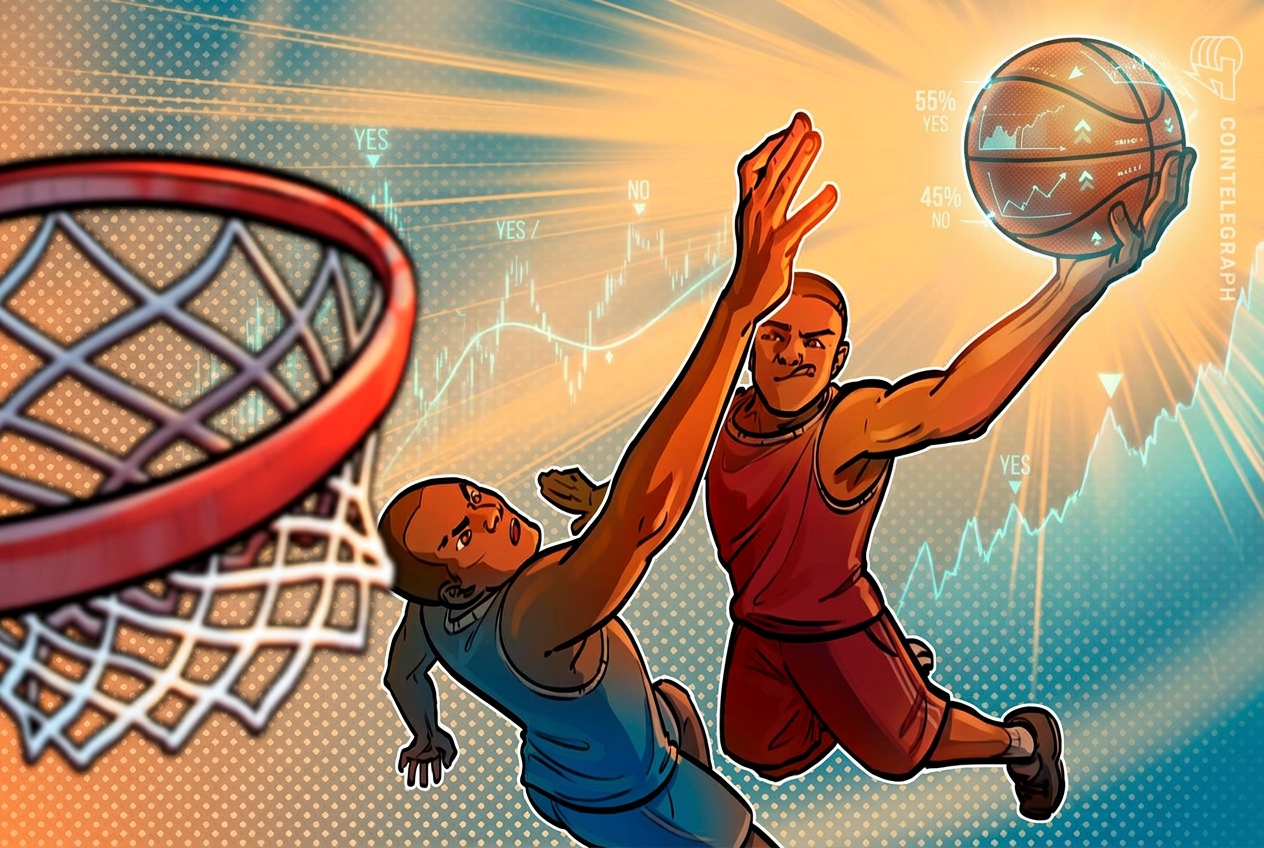 Illustration of basketball prediction markets involving the NBA, Kalshi and Polymarket