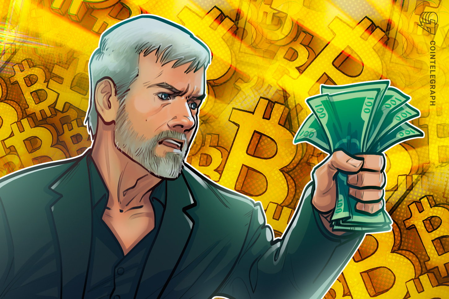 Illustration of Bitcoin and preferred shares representing Strategy’s treasury allocation