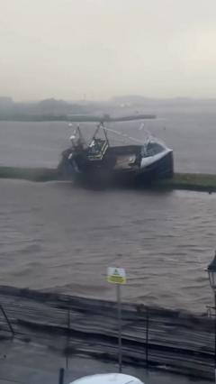 Storm Boelo aftermath across Scotland, with flooding and fallen trees disrupting travel