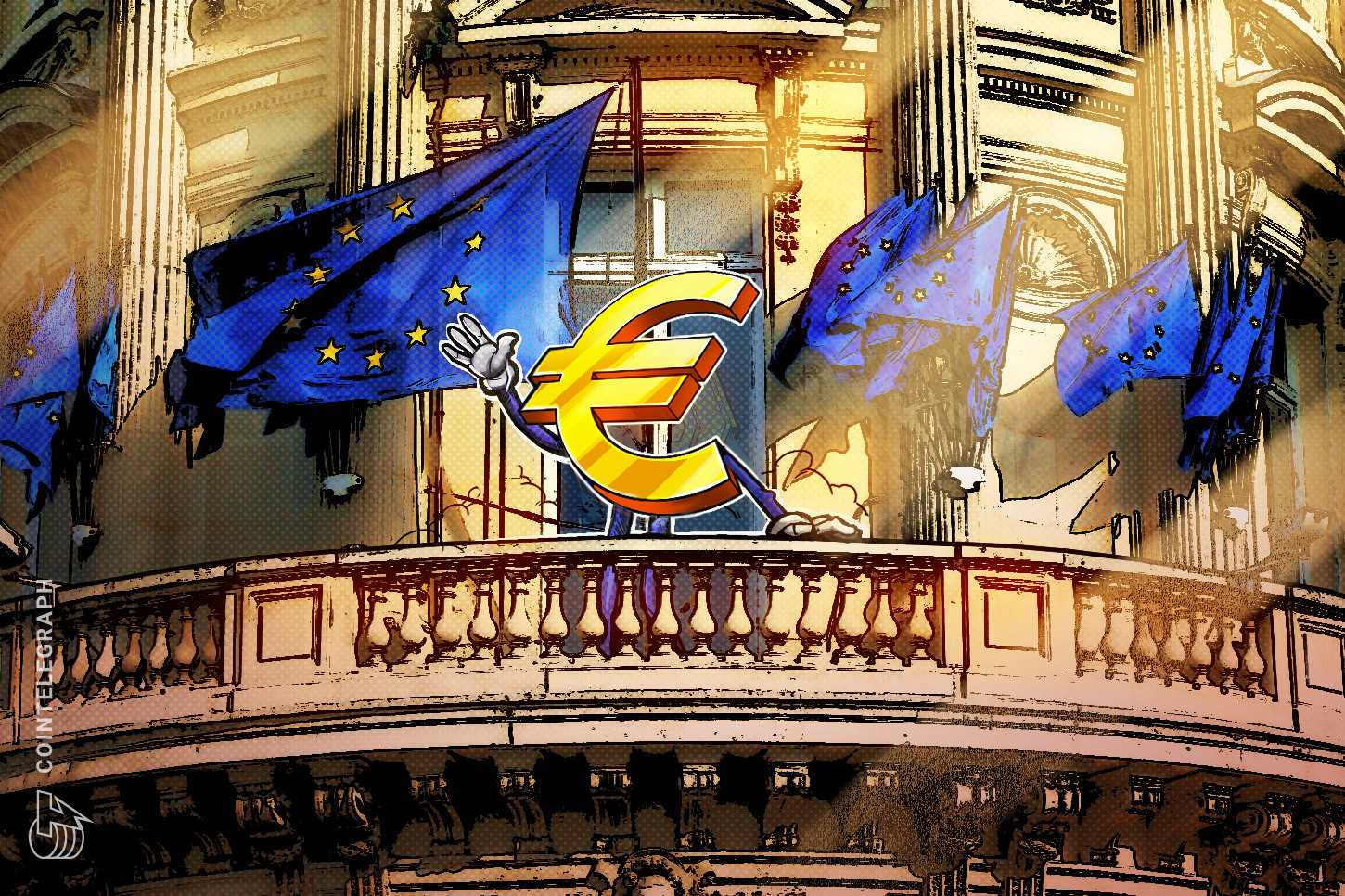 Illustration of digital euro payments and European financial sovereignty