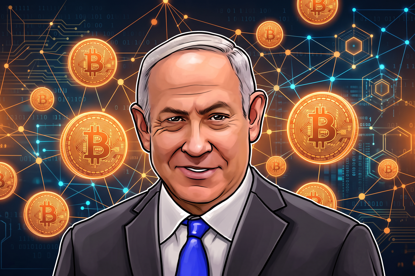 Benjamin Netanyahu, who proposed exploring blockchain and cryptocurrency as responses to potential financial sanctions