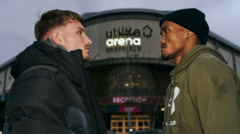 WBC champion Dalton Smith and challenger Alberto Puello ahead of their world title fight